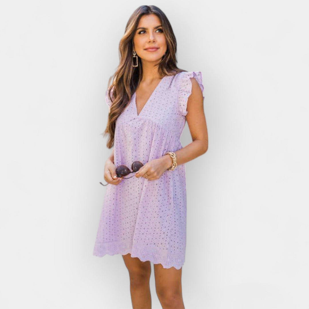 Summer Dress Featuring Integrated Shorts and Convenient Pockets