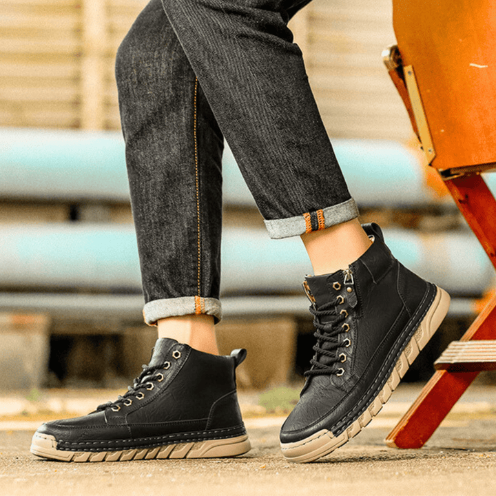 Botas de Cuero Signature-Meeste con Masculinidad Atemporal