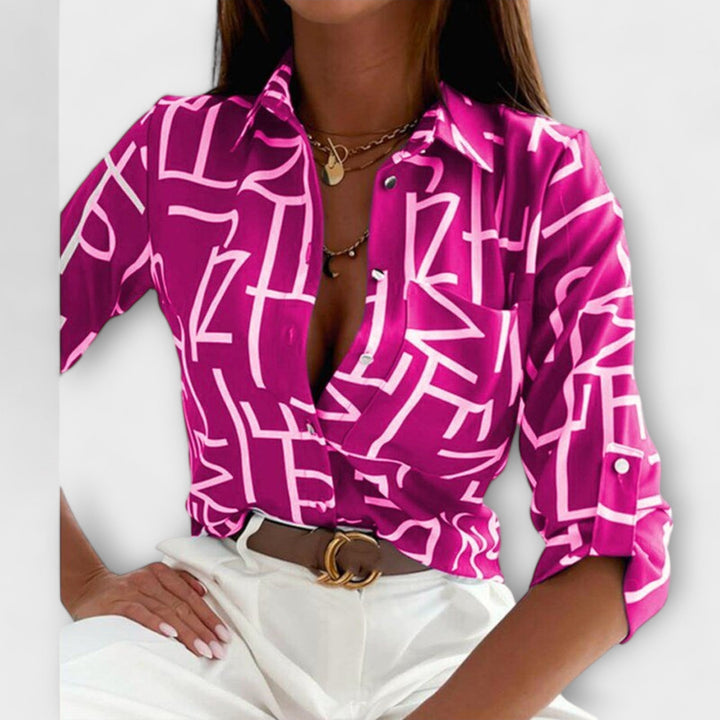 Maria - Blusa con Cuello Clásico