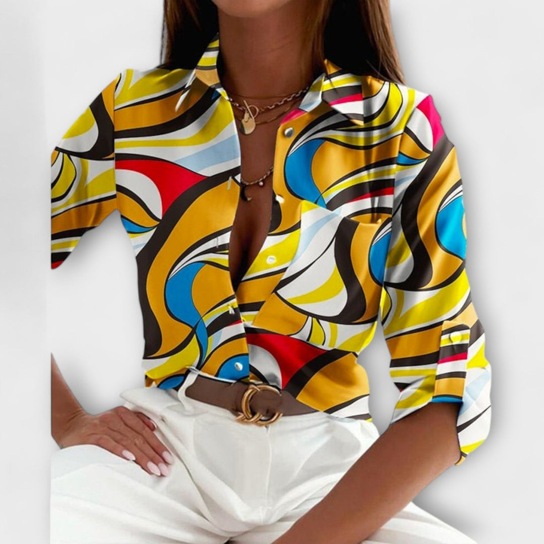 Maria - Blusa con Cuello Clásico