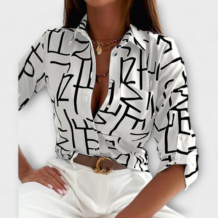 Maria - Blusa con Cuello Clásico