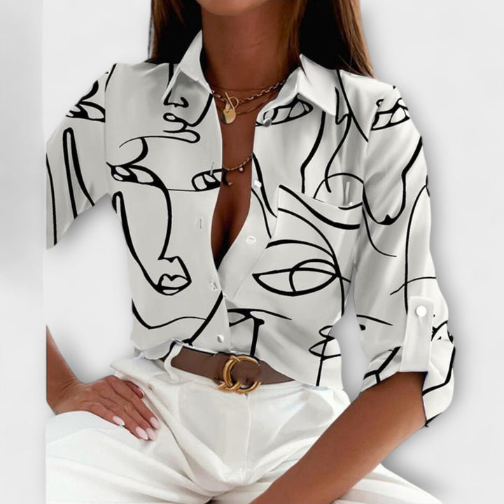 Maria - Blusa con Cuello Clásico